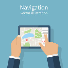 Navigation concept vector