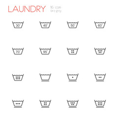 Laundry line icons