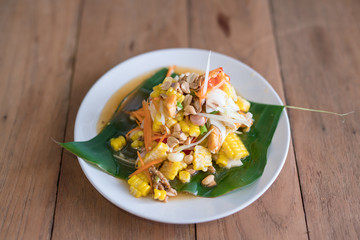 Famous Thai food, papaya spicy salad or what we called 