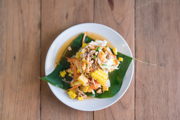Famous Thai food, papaya spicy salad or what we called 