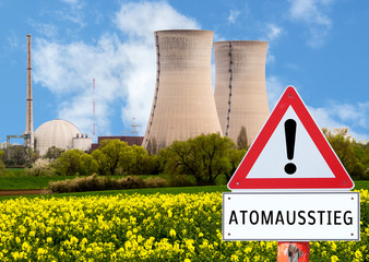 Warnschild Atomausstieg