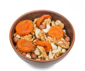 nuts and dried apricots