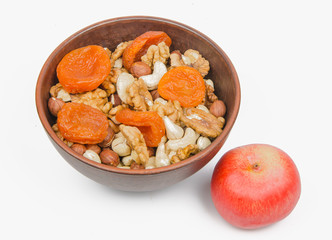 nuts and dried apricots