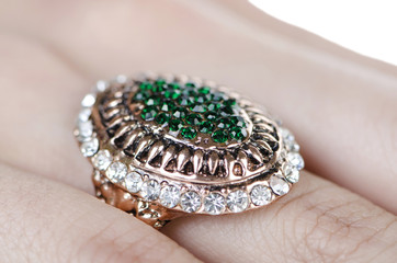 Jewellery ring worn on the finger
