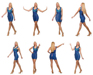 Obraz premium Composite photo of woman in various poses