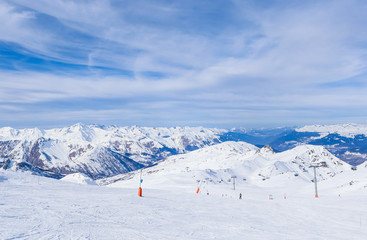 Valley view of Val Thorens.  France