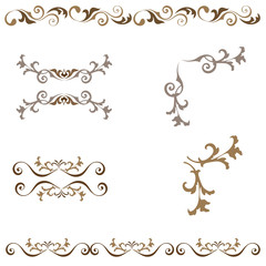 vintage ornaments design elements
