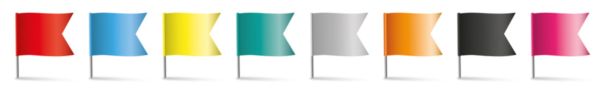 Colored Even Pins Flags Header