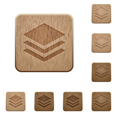 Layers wooden buttons