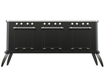 kitchen gas stove. isolated on white background. 3d