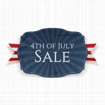 Fourth of July Sale Holiday Label