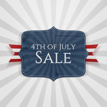 Fourth of July Sale realistic Badge