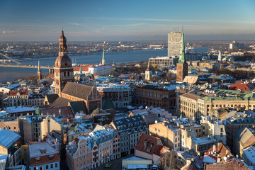 Fototapeta na wymiar Latvias Capital - Riga from a bird's eye view
