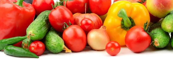Crédence de cuisine en verre imprimé Légumes frais collection fresh fruits and vegetables