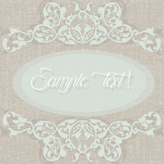 Vintage Classic Invitation card with damask luxury ornament. Vector