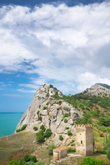 city sudak mountain bolvan / bright summer photo tour of Crimea