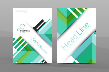 Clean geometric design annual report cover