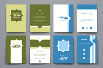 Set of brochure, poster design templates in business style