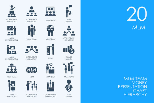 Set of BLUE HAMSTER Library MLM icons