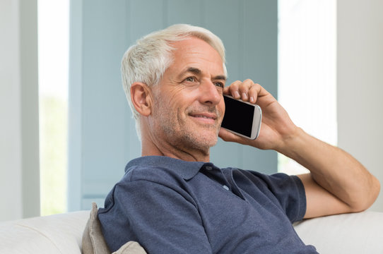 Man talking at phone