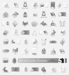 Set of easter stickers