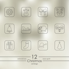 Set of Christmas icons