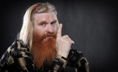 man with a red beard