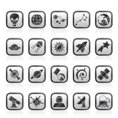 astronomy and space icons  - vector icon set