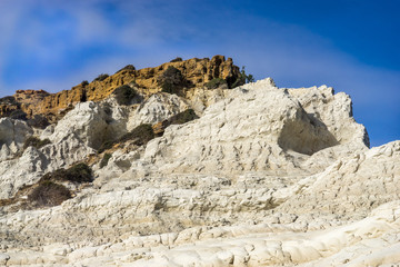 The white cliff called "Scala dei Turchi" in Sicily