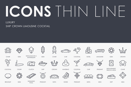 Luxury Thin Line Icons