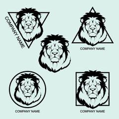 Set of lion logo