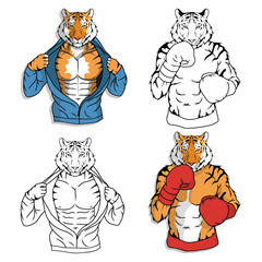 Set of Tiger logo