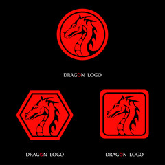 Set of dragon logo