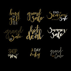 hand drawing letter for sale and promotion.