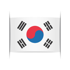 Flag of South Korea. Element for infographics.