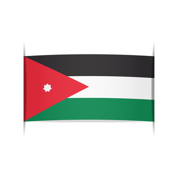 Flag of Jordan. Element for infographics.