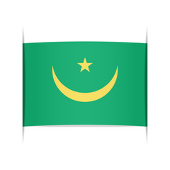 Flag of Mauritania. Element for infographics.