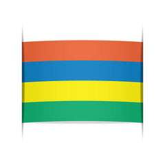 Flag of Mauritius. Element for infographics.