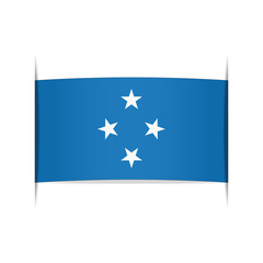 Flag of the F.S. Micronesia. Element for infographics.