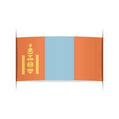 Flag of Mongolia. Element for infographics.