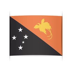 Flag of Papua New Guinea. Element for infographics.