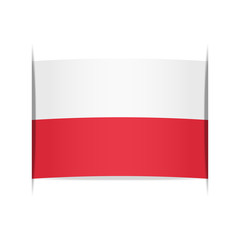 Flag of Poland. Element for infographics.