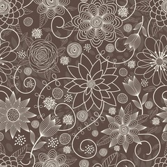 Seamless background of chocolate brown flower