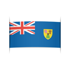 Flag of Turks and Caicos Islands. Element for infographics.