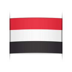 Flag of Yemen. Element for infographics.
