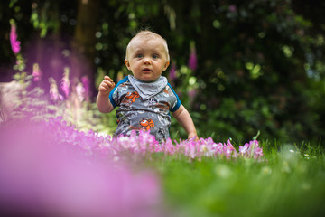 sitzen im Garten