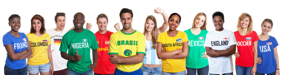 Sport Fans aus 12 Nationen - obrazy, fototapety, plakaty