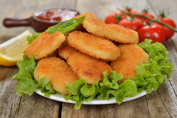 Traditional chicken nuggets