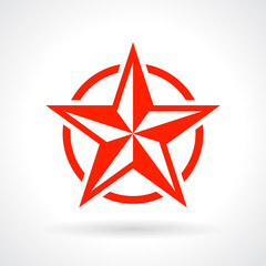 Obraz premium Red star icon