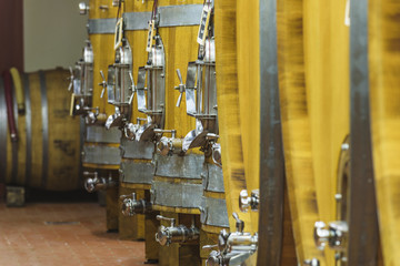 Wooden barrels for Italian, Portuguese, French wine.